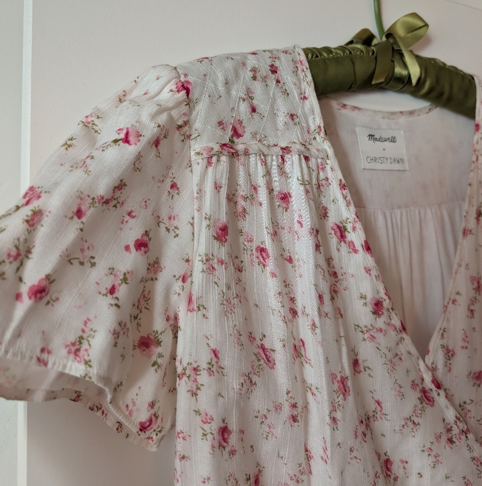 Christy Dawn X Madewell The Dawn Dress Rosebud Print Size Medium - Picture 4 of 7
